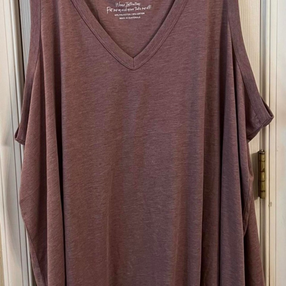 Torrid Classic fit size 4x mauve poly/cotton blend tank top Size 4X